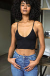 Pull On Bralette With Plunging Neckline