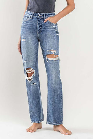 Missy High Rise Wide Straight Jeans by Risen Jeans