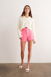Kristen Contrast Trim Belted Chunky Cardigan