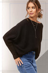 Wanita Soft Turtle Neck Knit Sweater in Black or Ivory