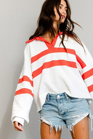 Colleen Crew Neck Knit Top in White