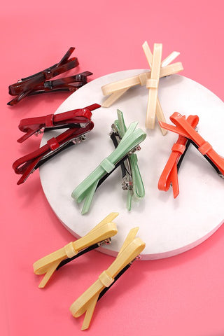 Large Silk Ribbon Bow Hair Claw Clips