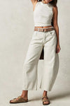 Leslie 90's Vintage Flare Jeans in Smokey Olive by Vervet by Flying Monkey