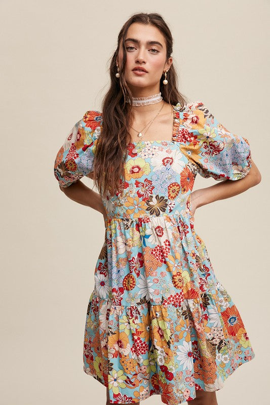 Anne Floral Poplin Dress