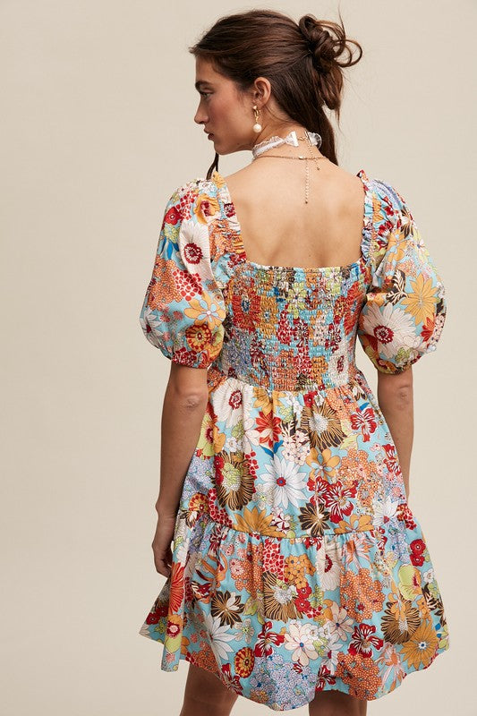 Anne Floral Poplin Dress