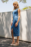 Denise Sleeveless Cotton Denim Dress