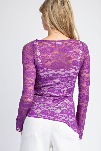 purple sheer top