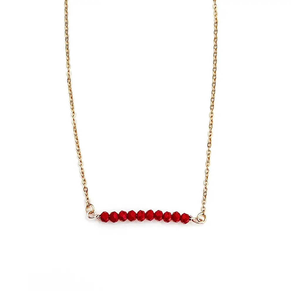 Finley Necklace in Red by Beljoy