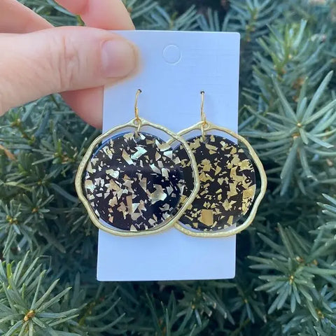 Gold Ladybug Post Earrings