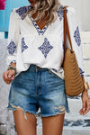 Colleen Crew Neck Knit Top in White