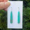 Mini Emerald Green Sparkle Teardrop Dangle Earrings
