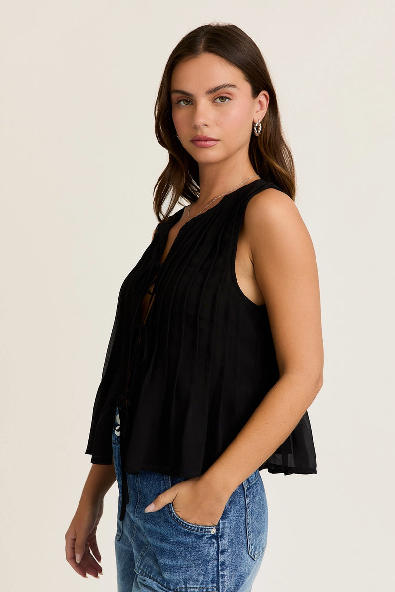 Simone Tuck Detail Sleeveless Top