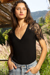 Roxy Floral Sheer Top in Purple