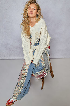 Patchwork Denim Pant by POL
