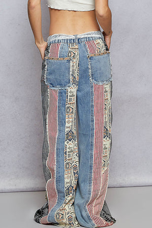 Patchwork Denim Pant by POL