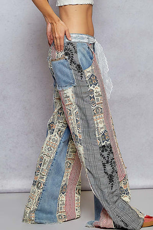 Patchwork Denim Pant by POL