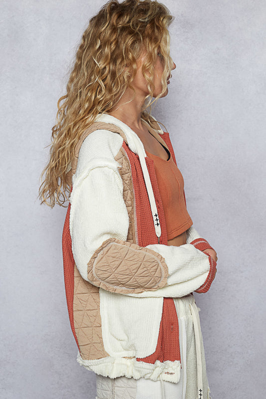 Ava Thermal Hoodie With Quilted Detail by POL