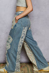 Susie Patch Cotton Denim Pant by POL