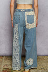 Susie Patch Cotton Denim Pant by POL