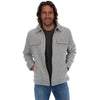 Kane Grey Textured Zip Up Wool Cargo Pocket Jacket