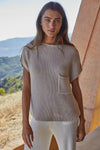 Tilley Long Sleeve Boat Neck Boxy Sweater Top