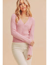 Sema Lightweight Sweater Cardigan in Pink