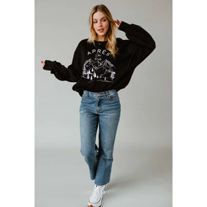 Apres Ski Club Black Graphic Sweatshirt