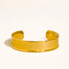 Zavra 18K Gold Non-Tarnish Hammered Cuff Bracelet