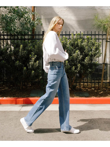 Diana High Rise Crop Shadow Hem Jeans by Risen