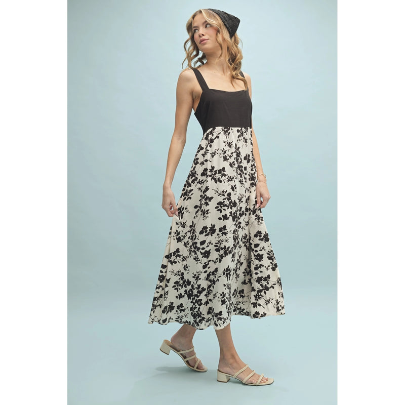 Madison Black and Cream Floral Dress by WishList