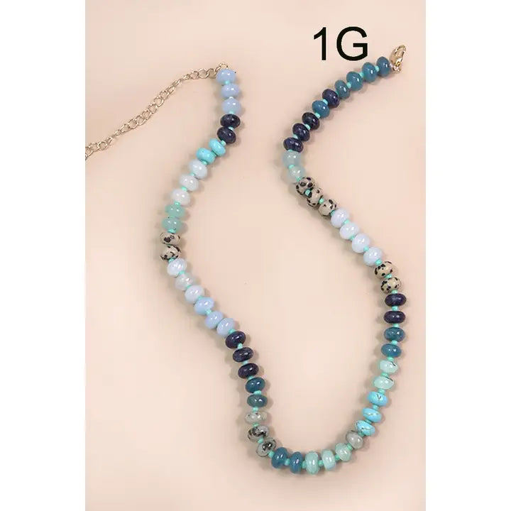 Natural Agate Beaded Necklaces