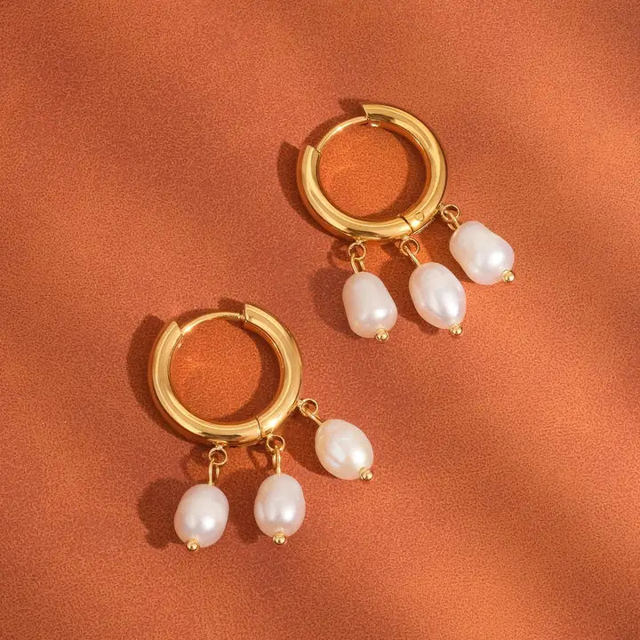 Sejour 18K Gold Non-Tarnish Petitle Pearl Dangle Earring