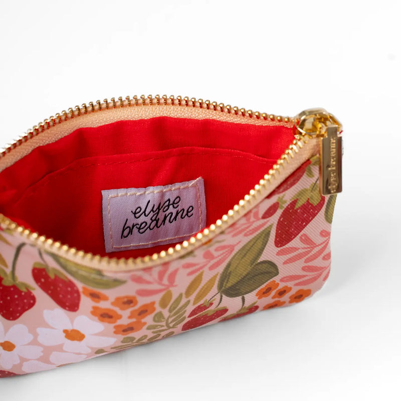 Strawberry Patch Coin Pouch by Elyse Breanne Design