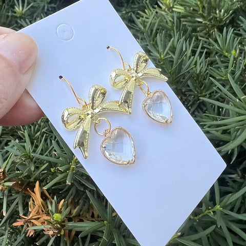 Gold Rose Post Earrings