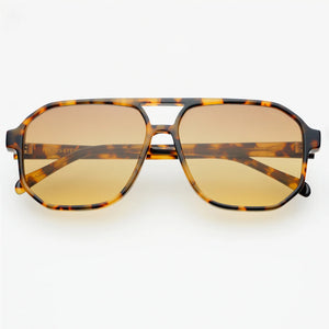 Billie Unisex Aviator Sunglasses in Tortoise Brown by Freyrs Eyewear