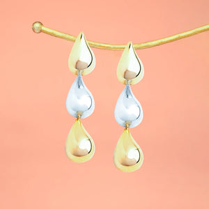 Fresh Beginnings Mixed Metal Tear Drop Earrings by Starfish Project