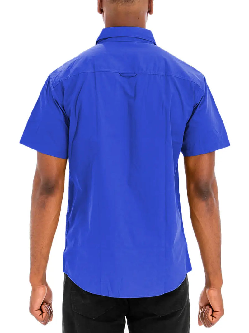 Jackson Dual Chest Pocket Button Down in Royal Blue