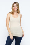 Seamless Adjustable Strap Cami in Black, Ivory or White