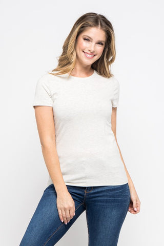 Leslie Short Sleeve Side Knot Detail Top in White by Lush