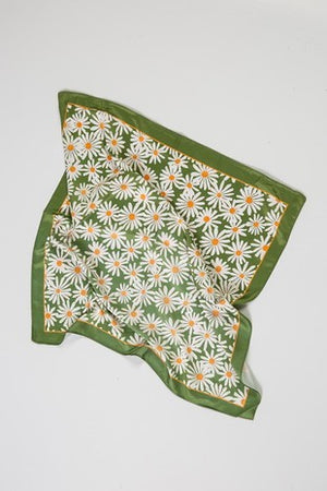 Daisy Satin Bandana Scarf