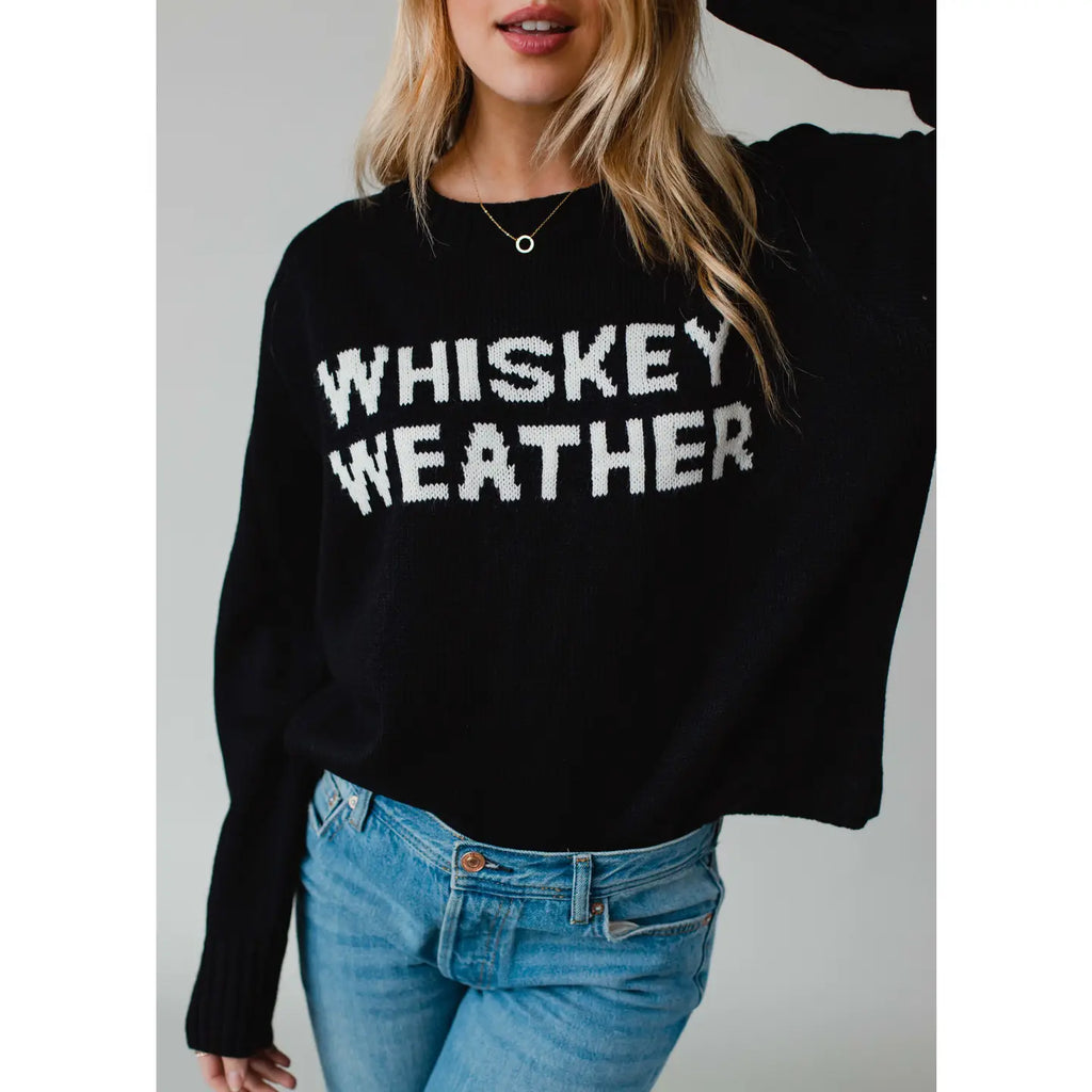 Whiskey Weather Knit Sweater in Black