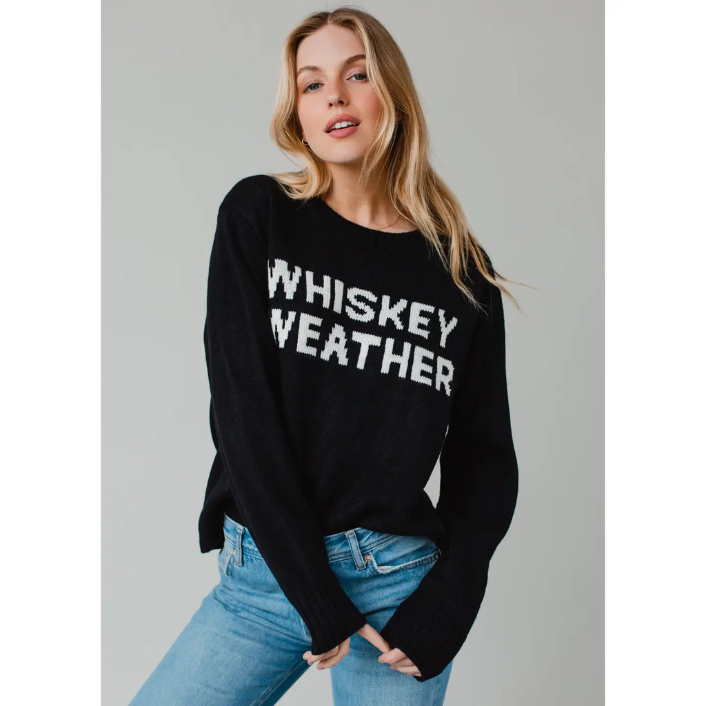 Whiskey Weather Knit Sweater in Black