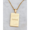 Pickleball Paddle Love Necklace in Gold