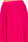 Barbie Pleated Midi Skirt in Fuschia