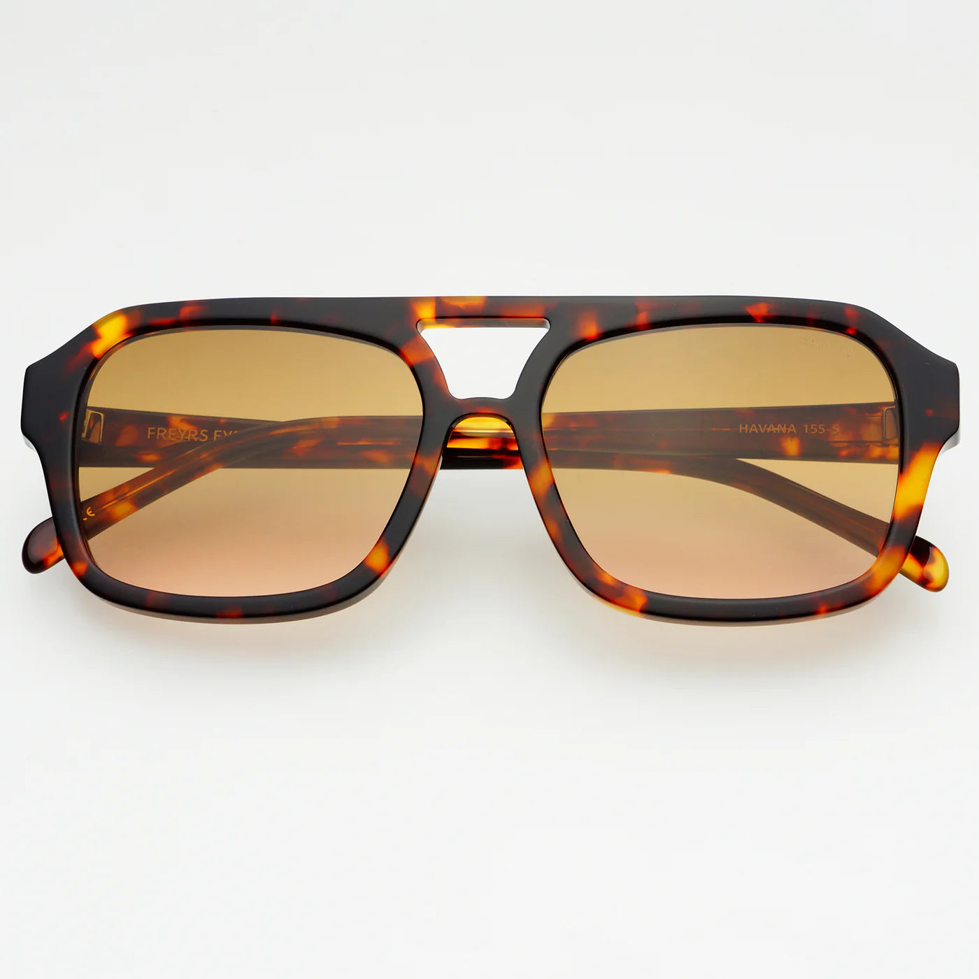Havana Acetate Aviator Sunglasses in Tortoise Brown by  display picture 3