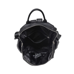 Galloway Vegan Leather Black Backpack by Urban Expressions