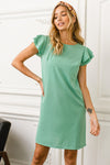 Lizzy Cotton Maxi Shirt Dress in Kelly Green by Blu Ivy