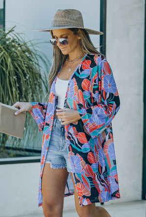 Lorainne Multicolor Open Front Kimono