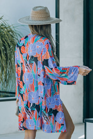 Lorainne Multicolor Open Front Kimono