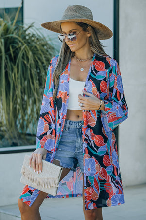 Lorainne Multicolor Open Front Kimono